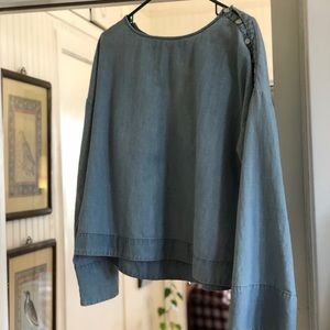 Madewell Denim Longsleeve Top